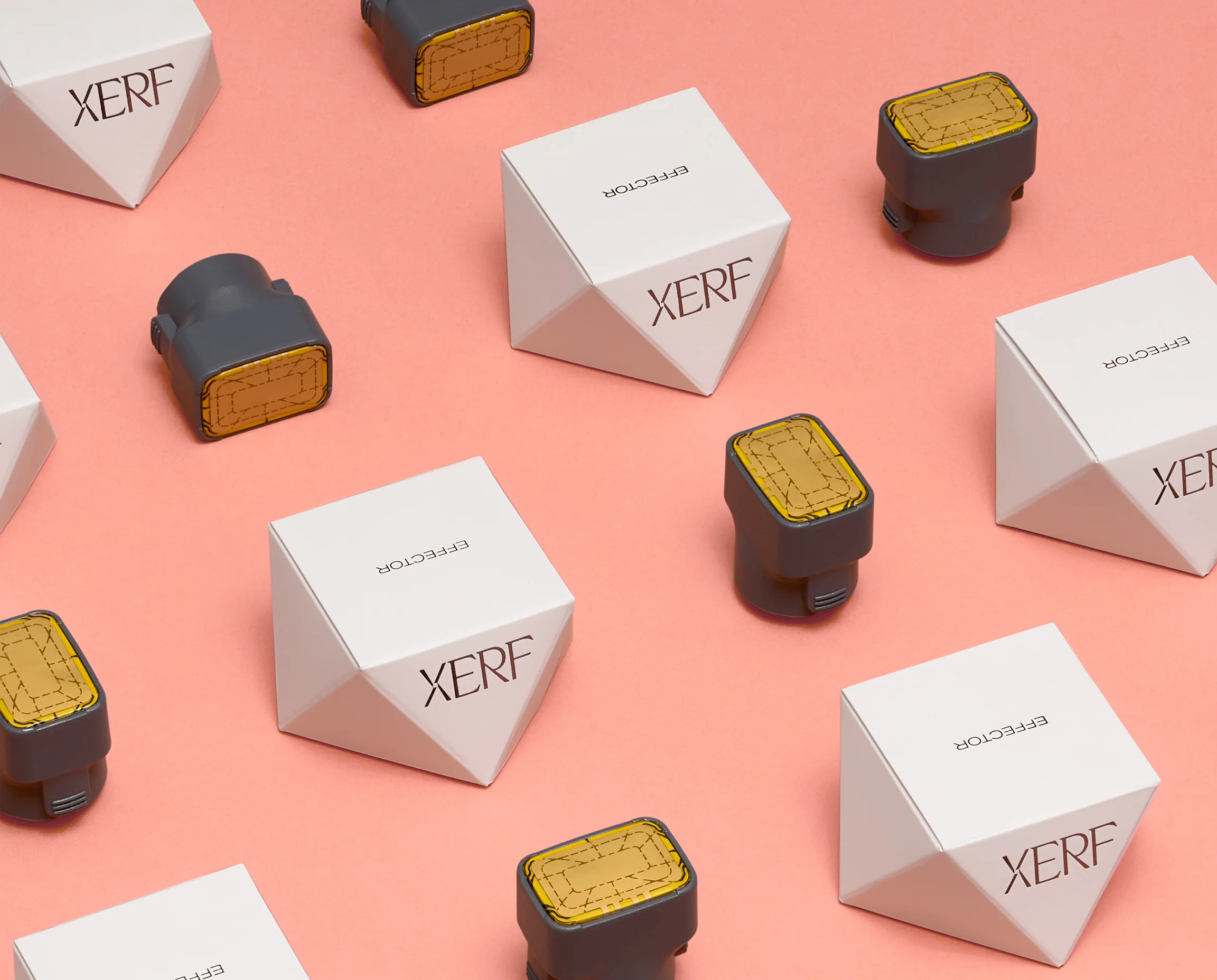 ODE 官网展示的 XERF 治疗头与包装